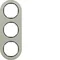 R.CLASSIC Rahmen 3fach Edelstahl/Schwarz