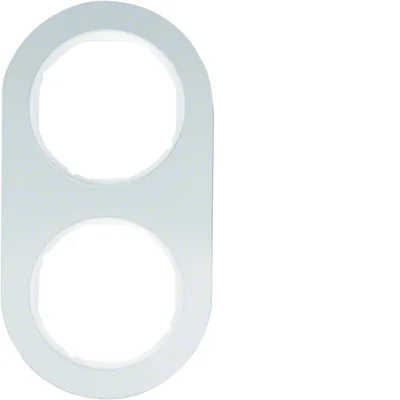 R.CLASSIC Ramka 2-krotna aluminium/biały