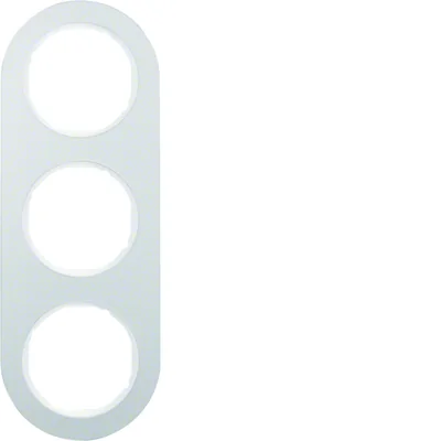 R.CLASSIC Ramka 3-krotna aluminium/biały