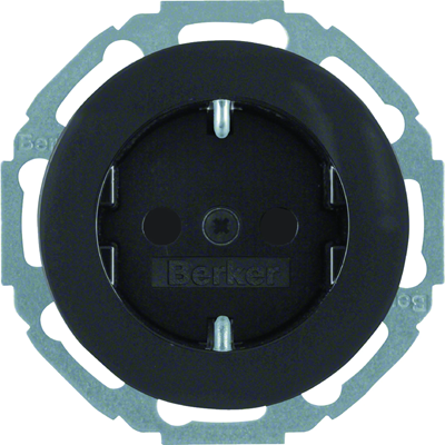 R.CLASSIC SCHUKO socket glossy black