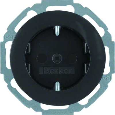 R.CLASSIC SCHUKO socket glossy black