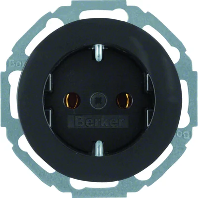 R.CLASSIC SCHUKO socket glossy black