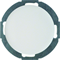 R.CLASSIC Tapa con placa frontal blanca brillante