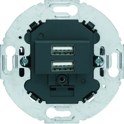 R.CLASSIC USB charging socket mechanism for rotary series 3A 230V anthracite