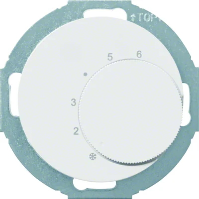 R.CLASSIC/Serie 1930 Termoregolatore ambiente con contatto variabile ed elemento centrale bianco