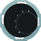 R.CLASSIC/Serie 1930 Variable contact room temperature controller with central element black