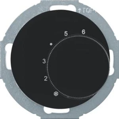 R.CLASSIC/Serie 1930 Variabler Kontakt-Raumtemperaturregler mit Zentralelement schwarz