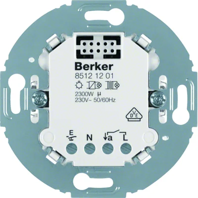 R.classic/Serie 1930/Glas Relay switching controller, Berker.Net mechanism, screw terminals