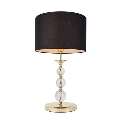 REA II Table lamp E27 IP20 gold with black shade