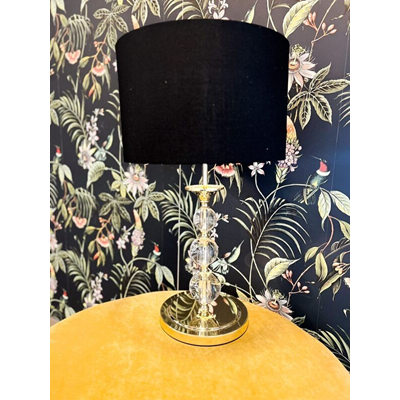 REA II Table lamp E27 IP20 gold with black shade