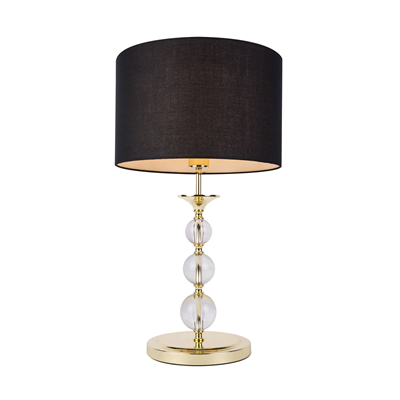 REA II Table lamp E27 IP20 gold with black shade