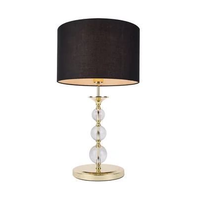 REA II Table lamp E27 IP20 gold with black shade