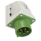 Receiver plug 16A 3P+Z+N >50-500V 100-300Hz 10h IP44