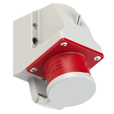 Receiver plug with flap IP44 16A 400V 3P+Z+N