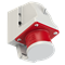 Receiver plug with flap IP44 16A 400V 3P+Z+N