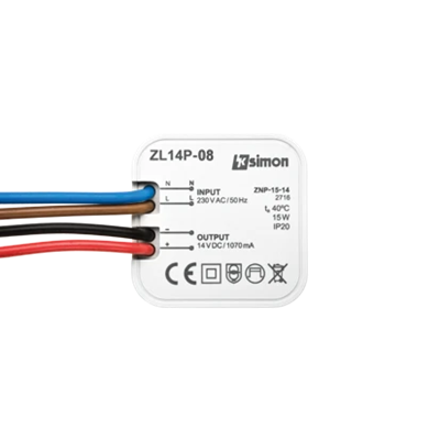Recessed LED power supply 14V 15W