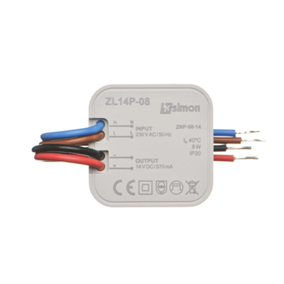 Recessed LED power supply 14V 8W