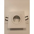 Recessed luminaire halogen square eyelet white matt