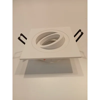 Recessed luminaire halogen square eyelet white matt