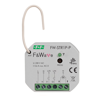 Recessed radio shutter controller