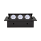 Recessed sockets 3x230VAC black