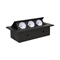 Recessed sockets 3x230VAC black