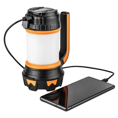 Rechargeable camping lamp 800 lm powerbank 3 in 1 CREE T6 + SMD LED