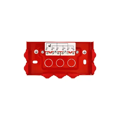 Rectangular fire protection box E90 2x3x4mm2 103x30x197mm red
