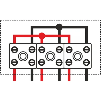 Rectangular fire protection box E90 2x3x4mm2 103x30x197mm red