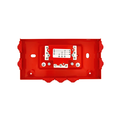 Rectangular fire protection box E90 3x3x4mm2 103x30x197mm red