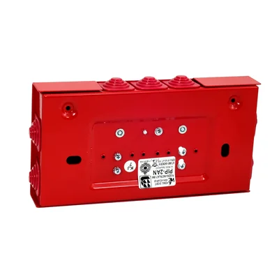 Rectangular fire protection box E90 3x3x4mm2 103x30x197mm red