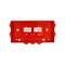 Rectangular fire protection box E90 pass-through 2x3x4mm2 103x30x197mm red