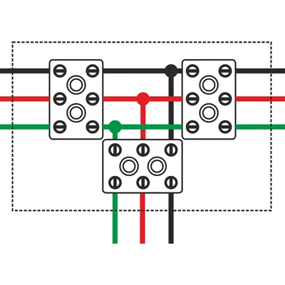 Rectangular fire protection box E90 pass-through 3x3x6mm2 125x36x225mm red