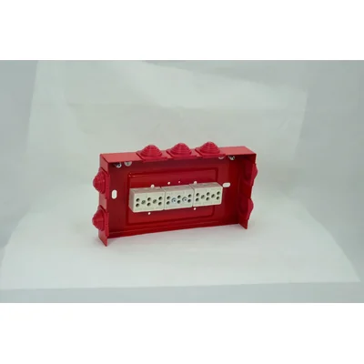 Rectangular fire protection box E90 pass-through 3x3x6mm2 125x36x225mm red