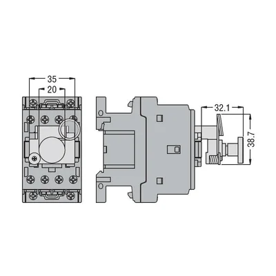 Ręczny mechanizm zamykający do styczników BF00, BF09-BF38