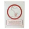 Red and white warning sign