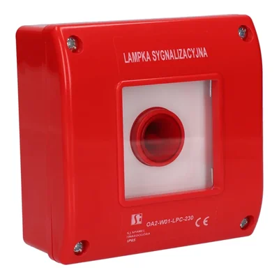 RED LAMP IN HOUSING WITH GLASS 230VAC