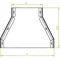 Reducción de doble carril, ancho 250 x 175 mm, alto 38 mm