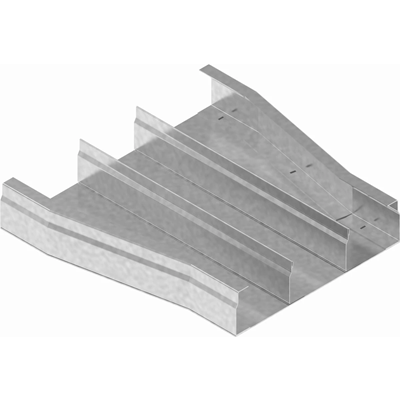 Reducción de doble carril, ancho 250 x 190 mm, alto 48 mm