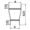 Reducción de doble carril, ancho 300 x 200 mm, alto 160 mm