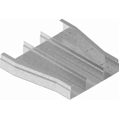 Reducción de doble vía, ancho 350 x 340 mm, alto 38 mm