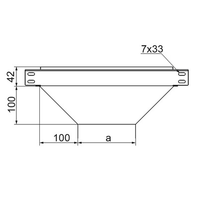 Reducing tee TRBJ100H42