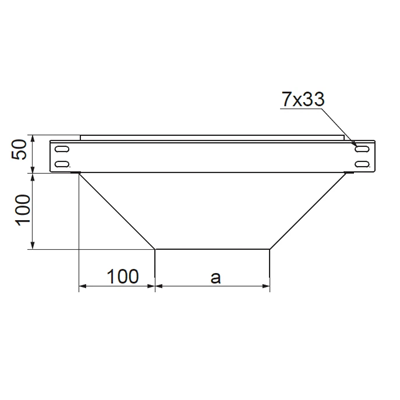 Reducing tee, TRBJ100H50