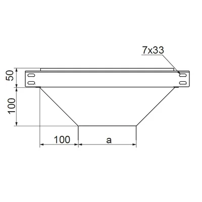 Reducing tee, TRBJ100H50