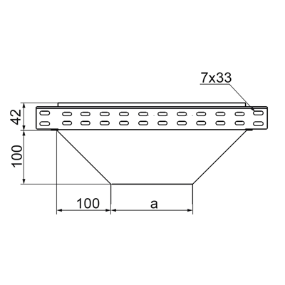 Reducing tee, TRJ100H42