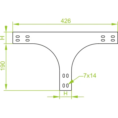 Reducing tee, TRRZP200H50