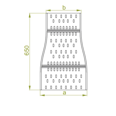 Redukcja dwutorowa szerokość 300 x 200mm wysokość 160mm