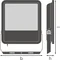 Reflektor FLOODLIGHT 250 167W 25KLM 840 PS SY100 BK