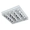 Regis 3 4x18W EVG Luminaria empotrable rasterizada