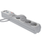 Regleta con fusible y sistema de protección contra sobretensiones profesional 5 tomas 2 puertos USB longitud 3m 10A 230V 2300W gris
